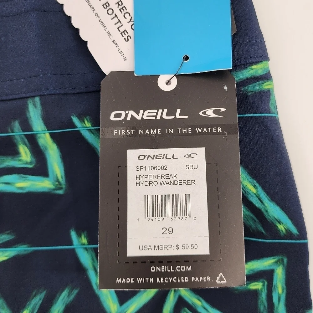 O'Neill NWT Hyperfreak Hydro Wanderer Board Shorts Swim Trunks Surf Swim Mens 29